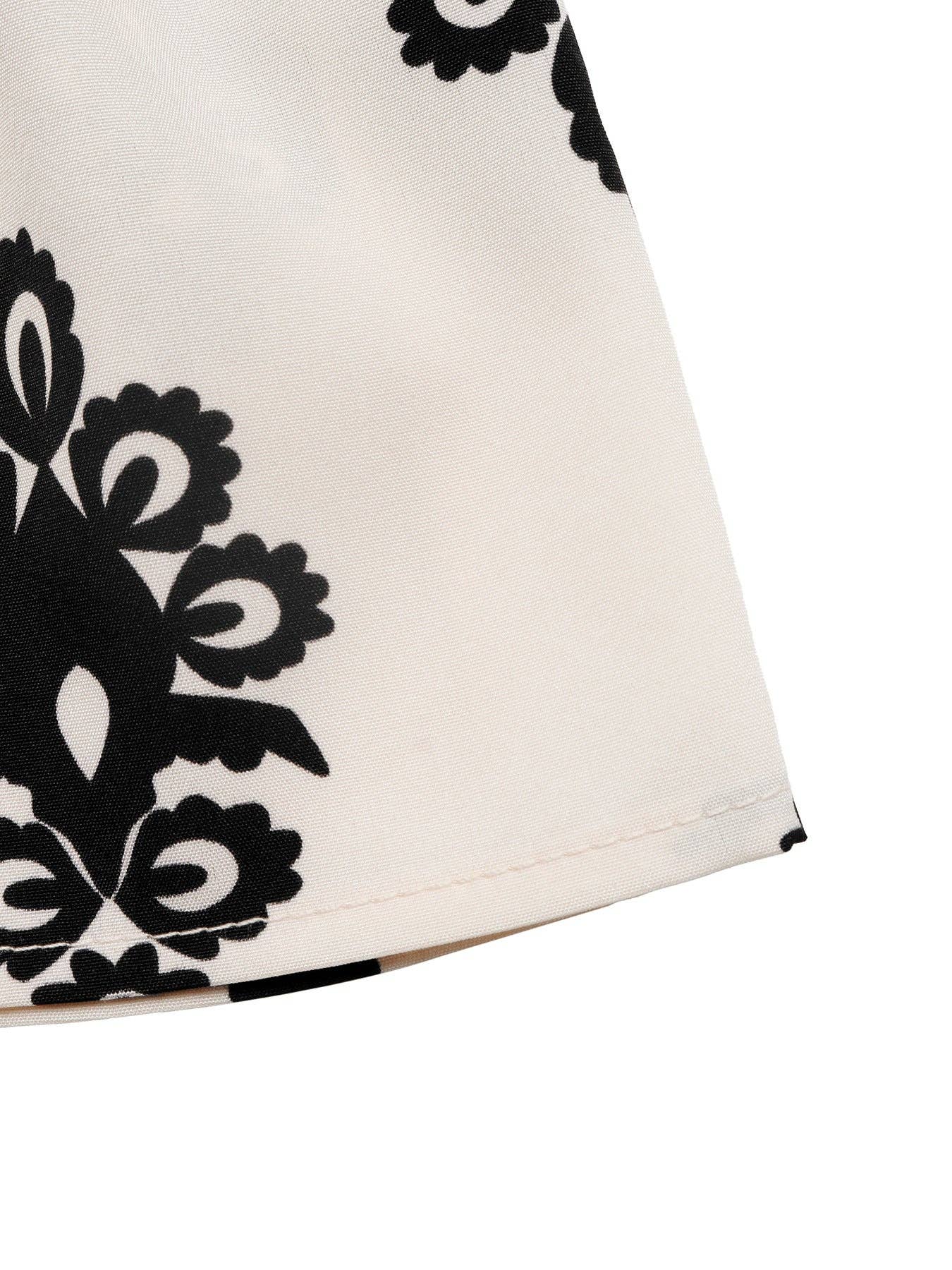 Boho Print High Waist Drawstring Shorts for Summer