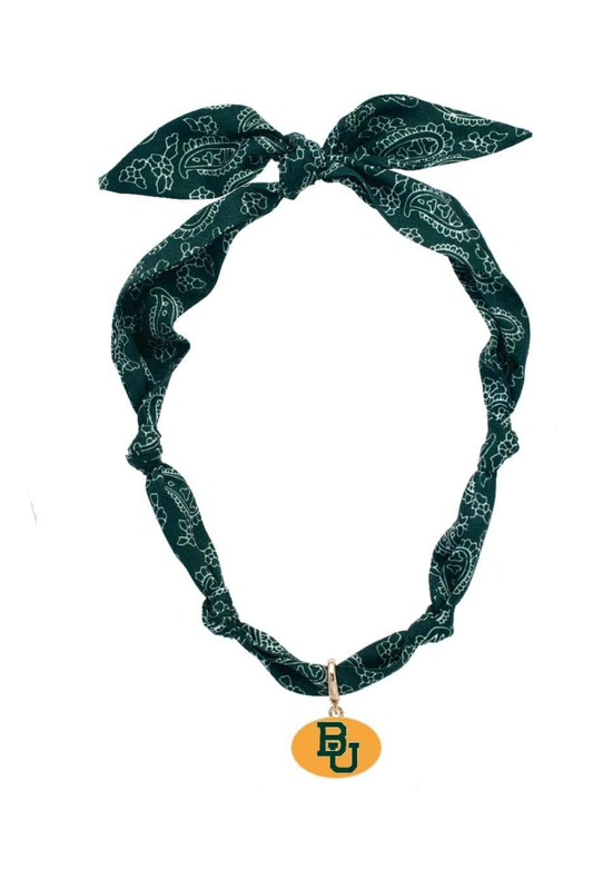 Baylor Bears Logo Bandana Scarf Necklace