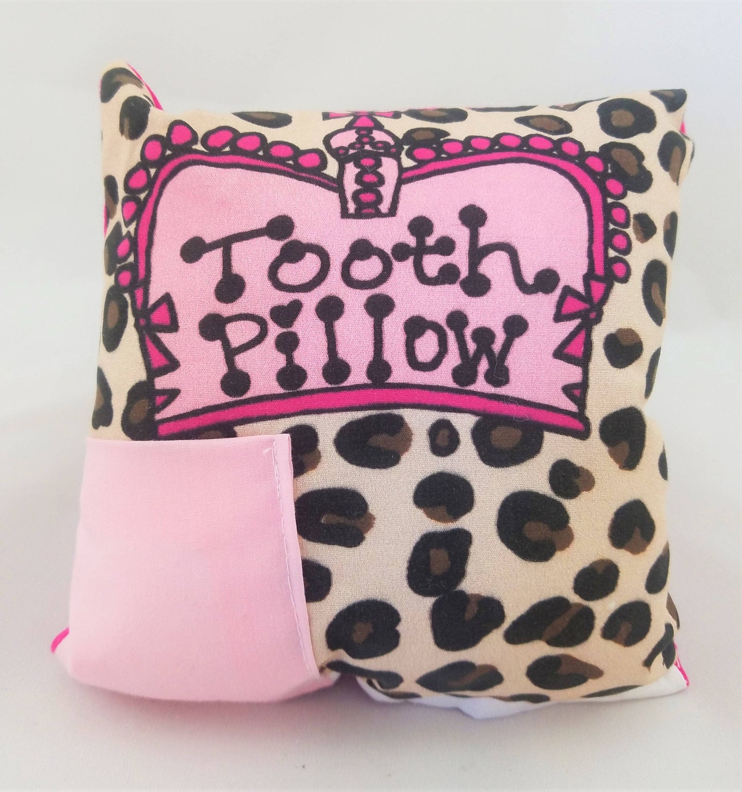 Cheetah Crown Tooth Fairy Pillow