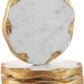 Set of Four Round Marble Coasters Gold Edge - Gift Guide: Marble