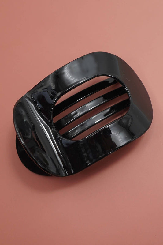 Black Pearl Oval Hair Claw Clips