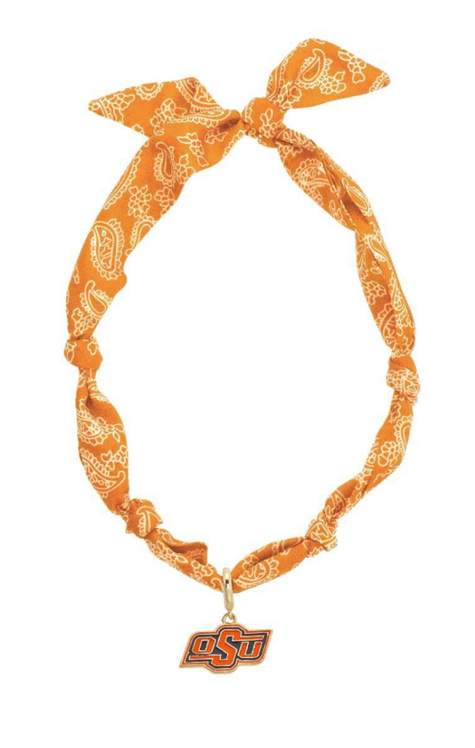 Oklahoma State Cowboys Logo Bandana Scarf Necklace