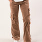 Boot cut Corduroy Pants Tan