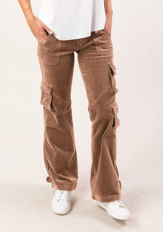 Boot cut Corduroy Pants Tan