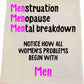Women's Problems Tea Towel
