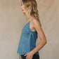 Bella Dahl Frayed Cami Blue