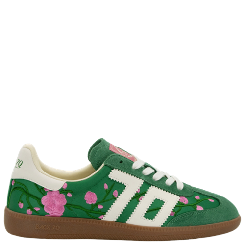 Back 70's Ghost Floral Green