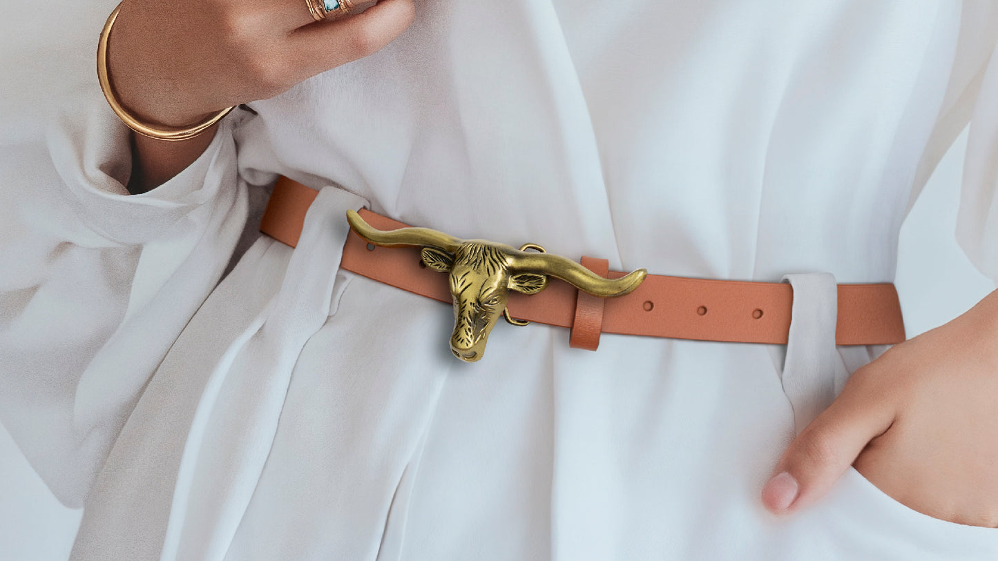Signature Longhorn Cinnamon belt