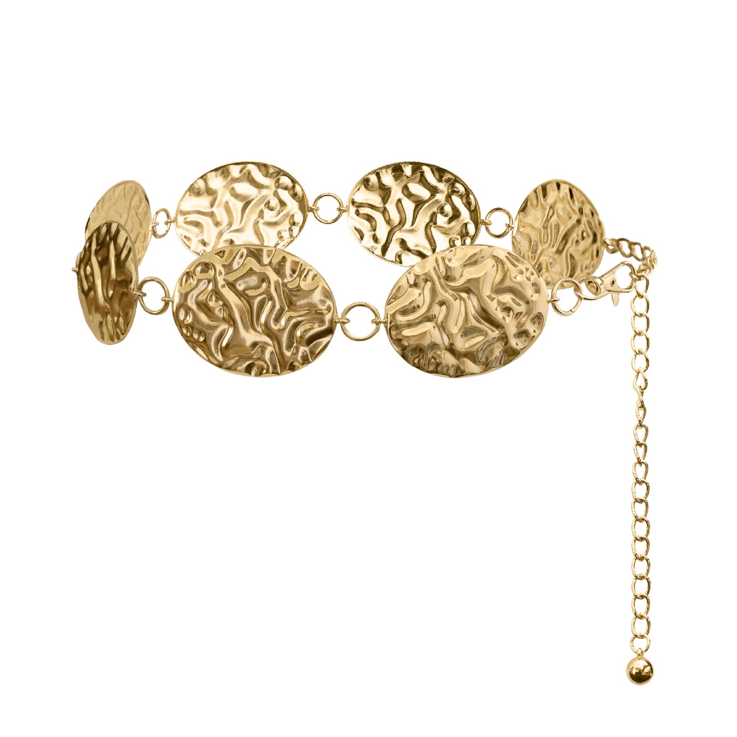 Gold Hammered Concho belt