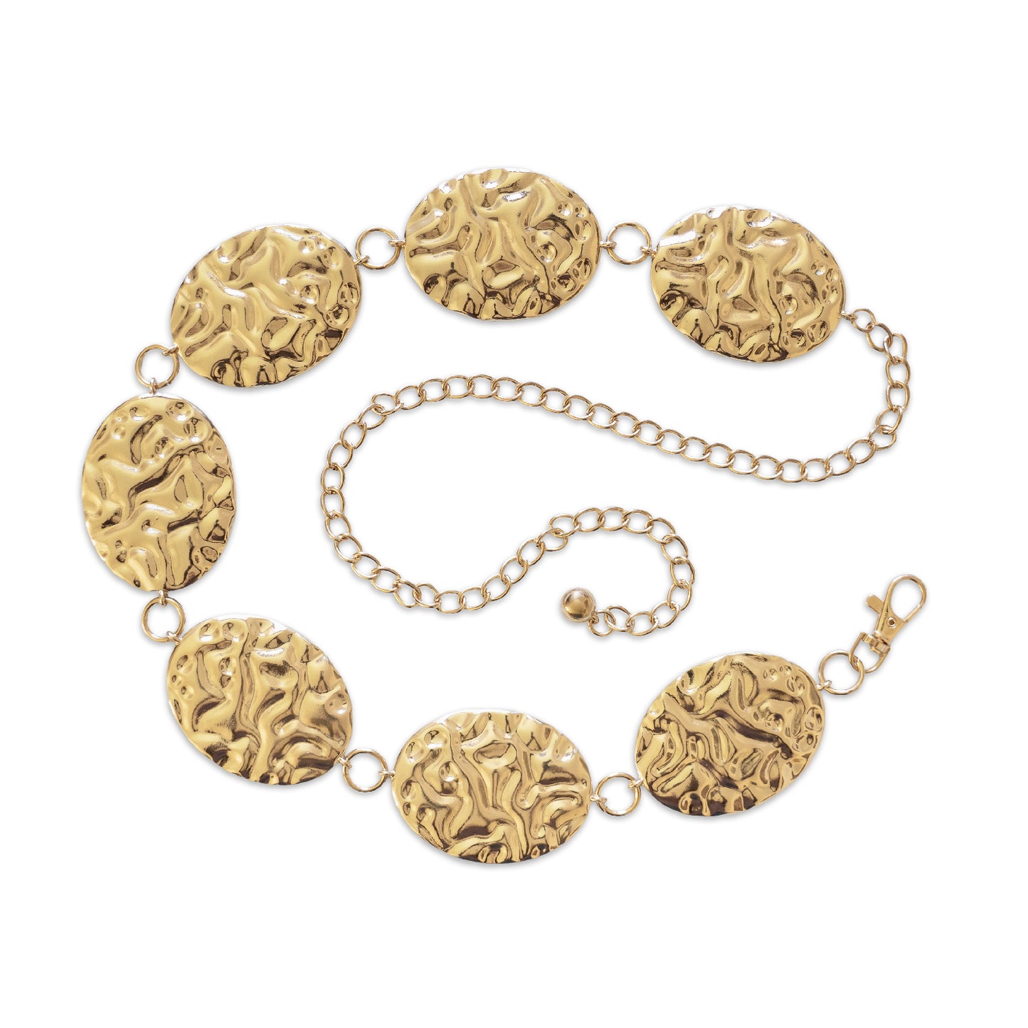 Gold Hammered Concho belt