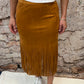 Carmel Fringe  Skirt