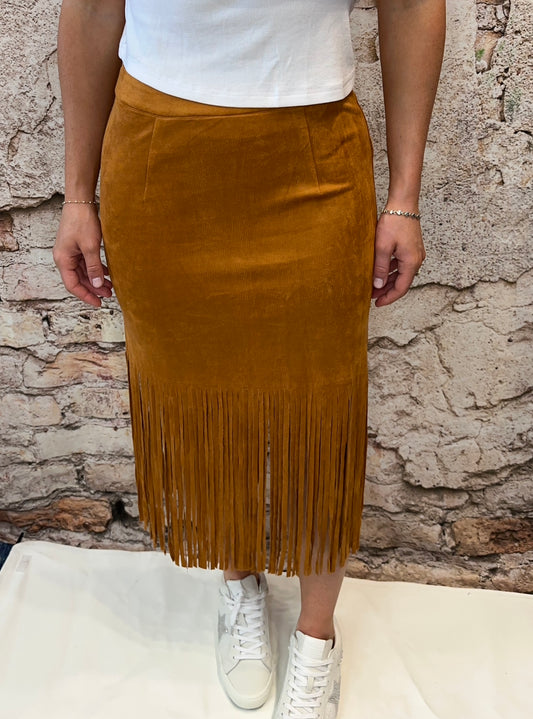 Carmel Fringe  Skirt