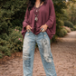 Peace and Love Jeans Native American Chief