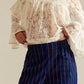 Free People Nice Choice Pull on Navy Combo Pants