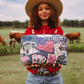Denim Patches Small Make Up Bag