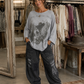 Paper Lace  Lady in the Garden Top Grey