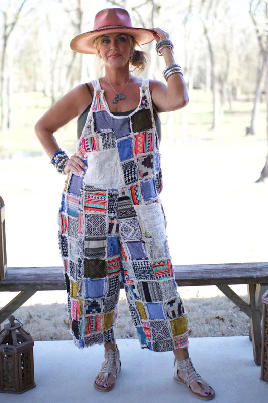 Patchwork of many colors jumpsuit