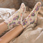 Magnolia Pearl 098 Floral Short Socks Solene