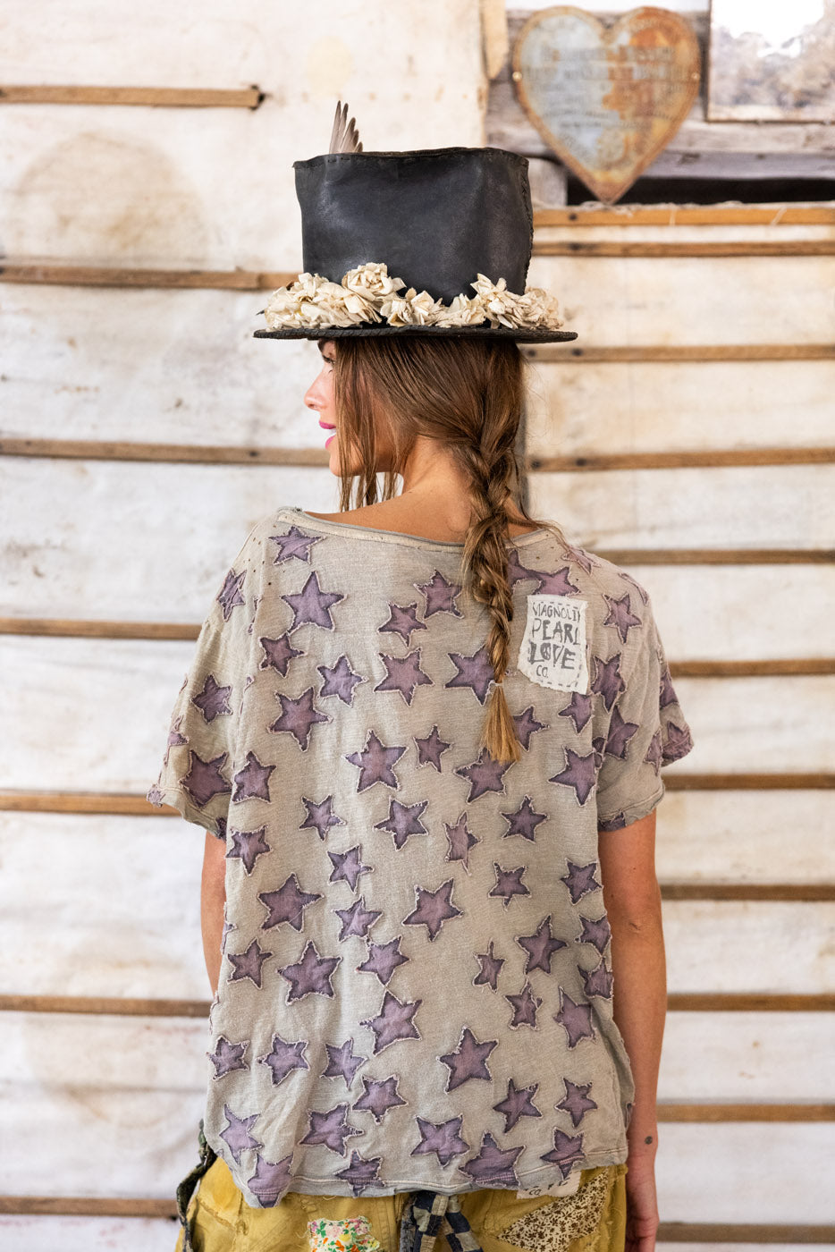 Magnolia Pearl Top 1991 Little Star Applique T