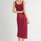 Sweet Treat Cowl Neck Red Dress