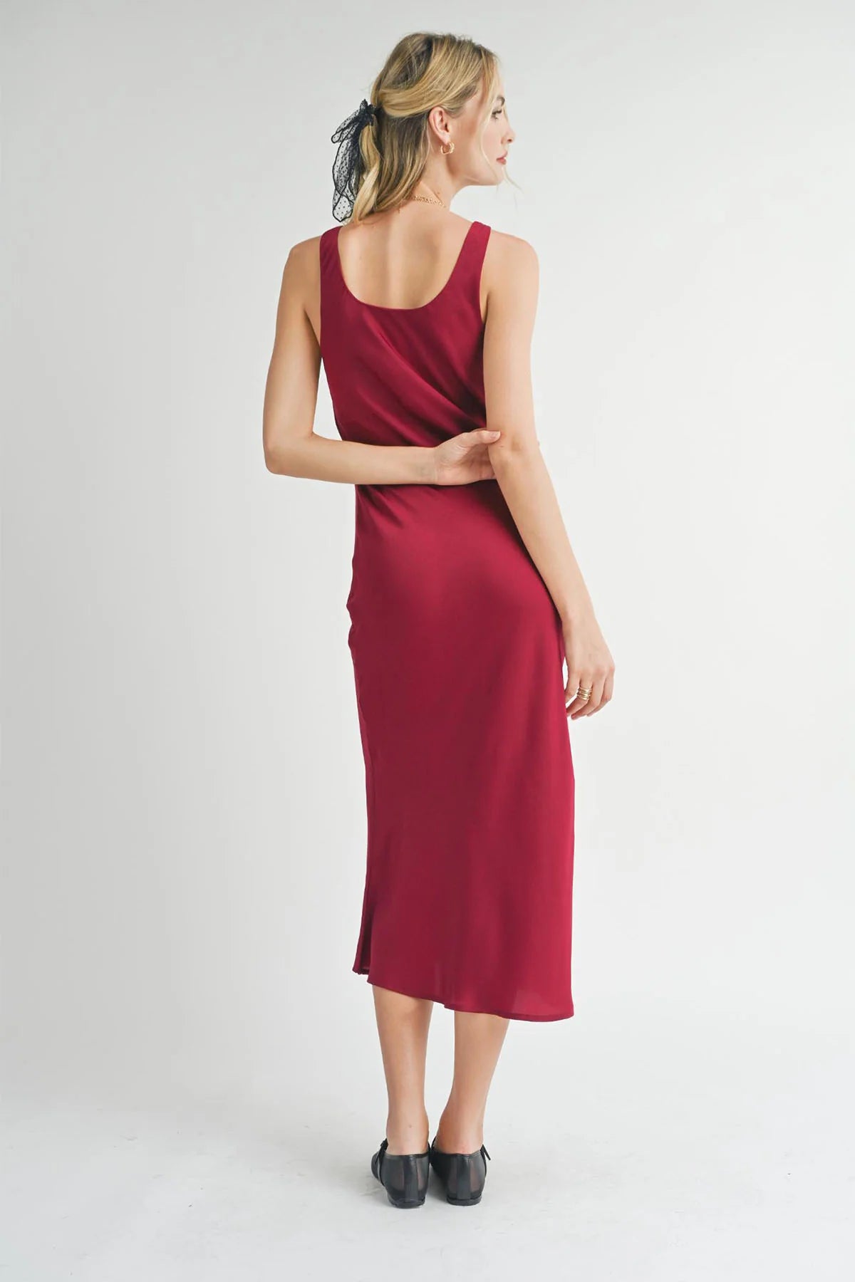 Sweet Treat Cowl Neck Red Dress