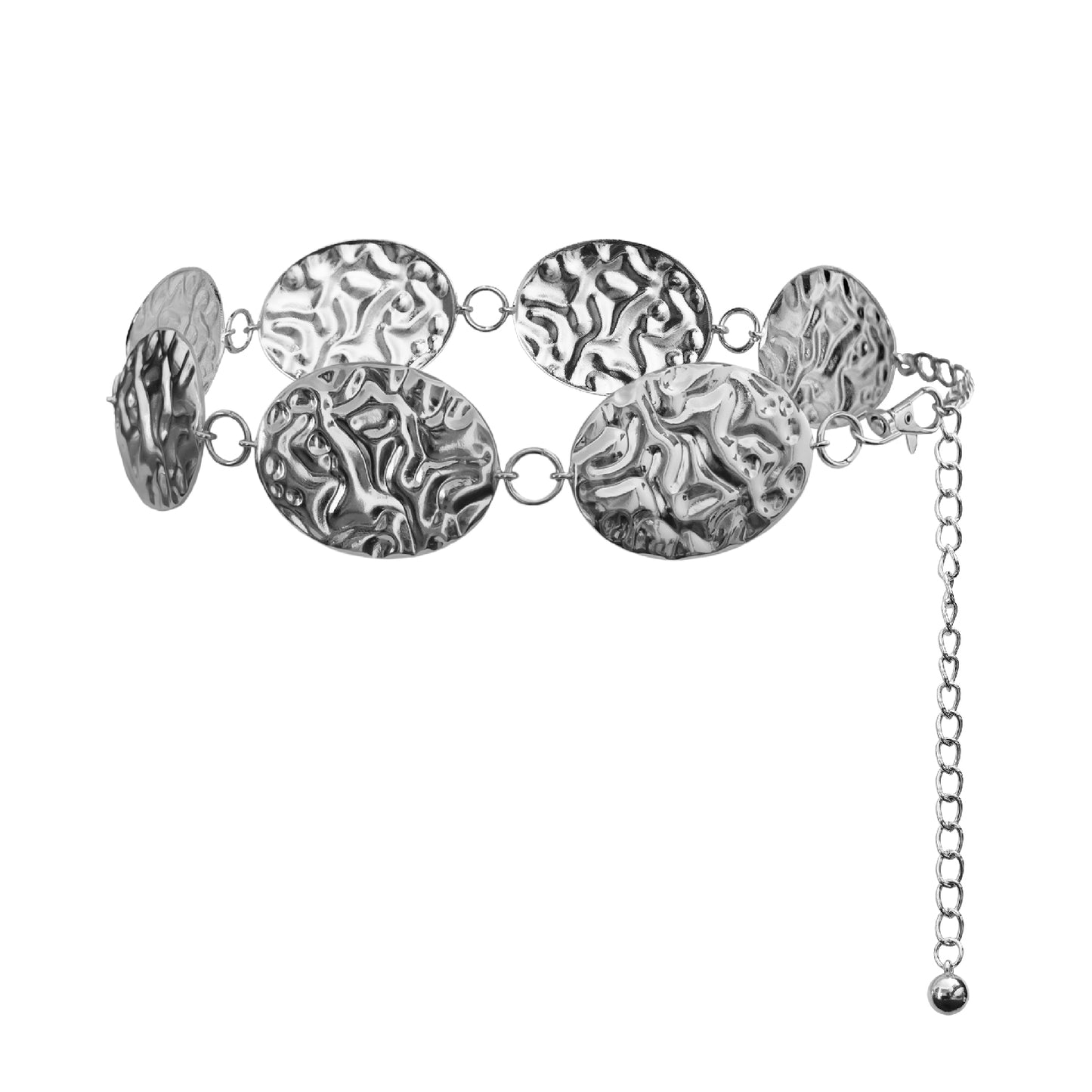 Silver Hammered Concho belt