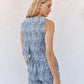 Split Back Tank Floral Gingham