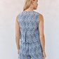 Split Back Tank Floral Gingham