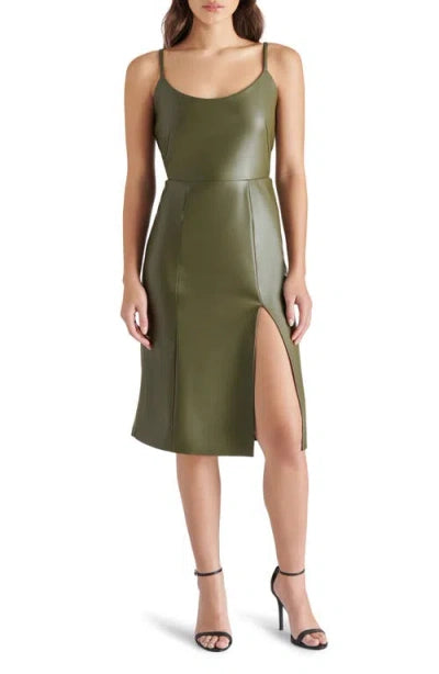 steve madden leather dress Giselle Faux Sheath in Olive Night at Nordstrom, Size 6 plp-51488 If the Lover bodysuit Color:Blue / White The Belen Minidress boasts