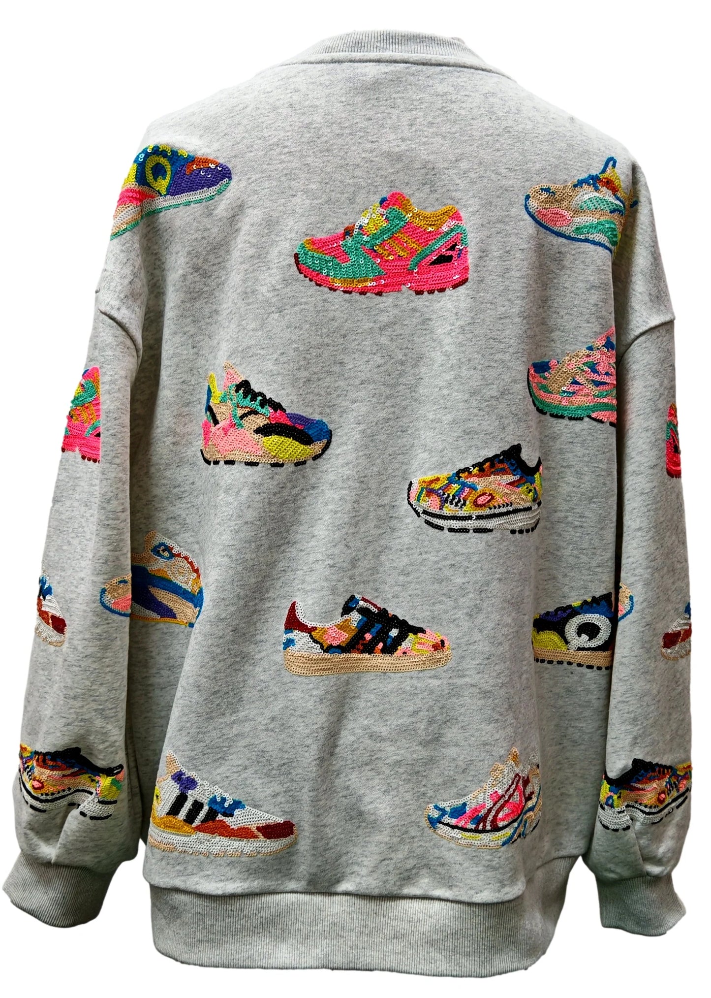 Queen of Sparkle Grey Neon Sneaker Sweatshirt