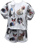 Queen of Sparkles White American Dog Top