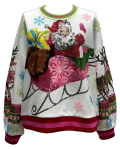 Queen of Sparkles Vintage Santa Sweatshirt