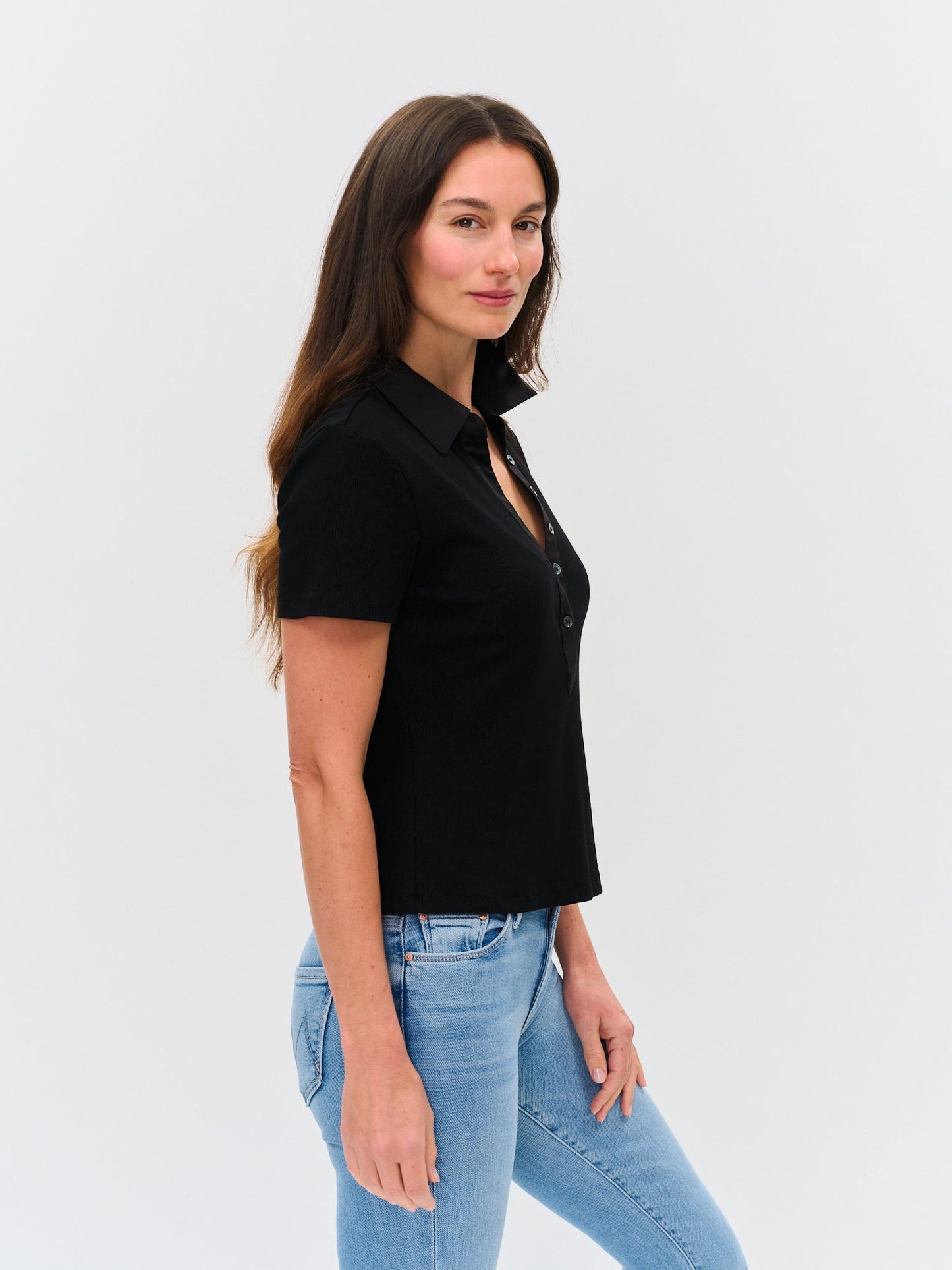 Simone Ribbed Polo