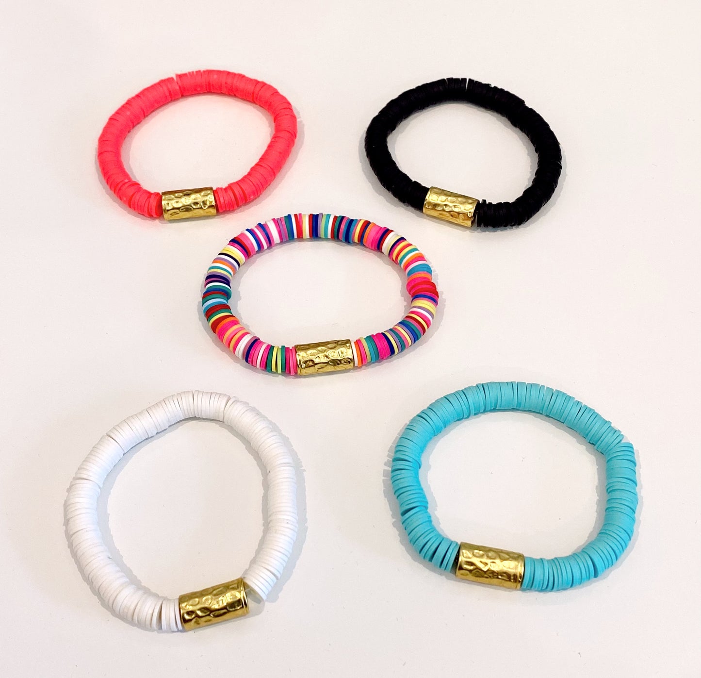 Colorful rubber bracelets