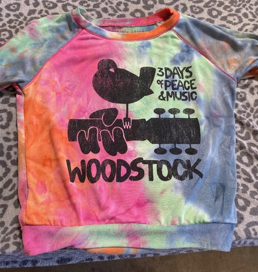 Tie Dye Woodstock Poster Art Pullover