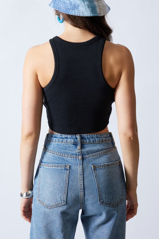 Racerback Rib Crop Top