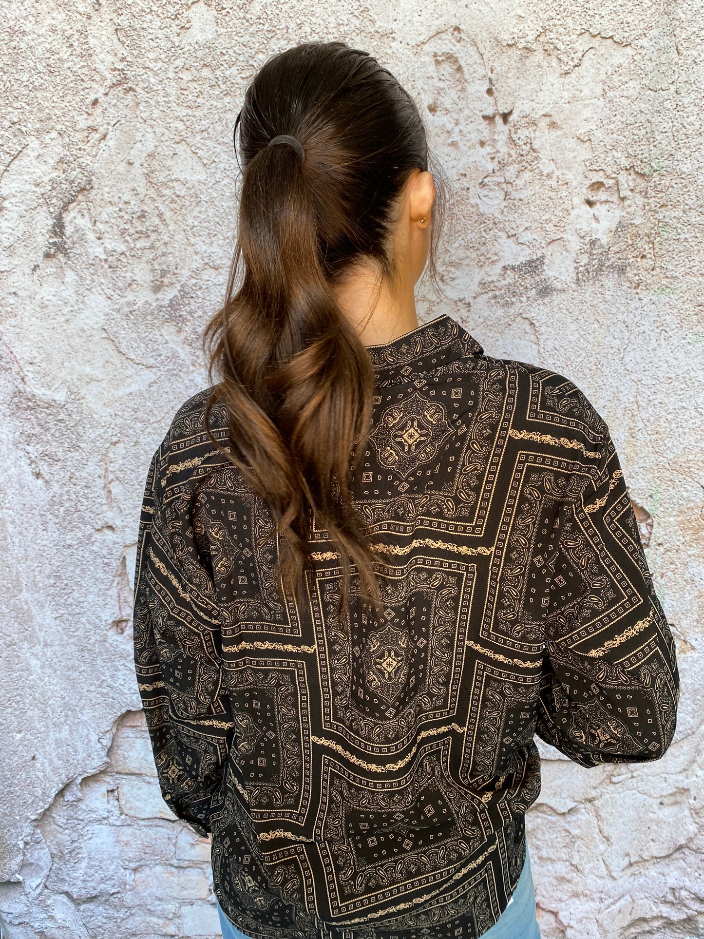 Black and Tan Button Down