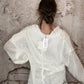 Pure White Distressed Sweater