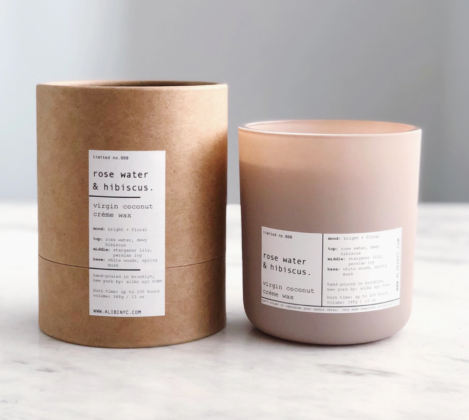 Rose Water & Hibiscus | Virgin Coconut Crème Candle