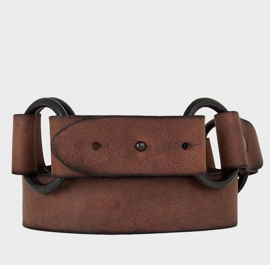 Freya | vintage double ring leather belt