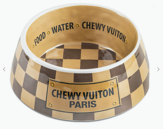 Chewy Vuiton Pet Bowls