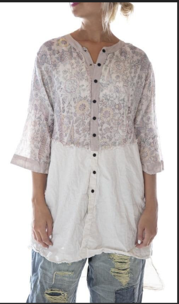 Magnolia Pearl Blockprint Sybeal Chemise Dress 613