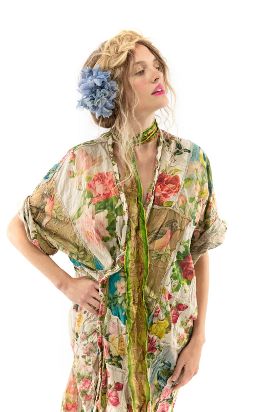 Magnolia Pearl JACKET 676-FLORE-OS  Patchwork Bird Vijji Kimono