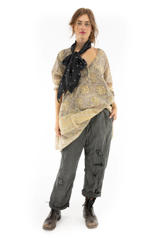 Magnolia Pearl 1045 Twill Blockprint briar top flower child