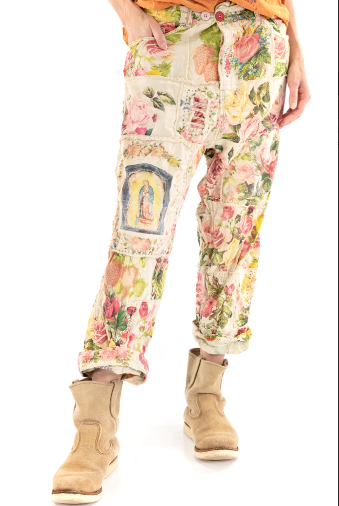 Magnolia Pearl Pants 411 Patchwork Miner Trousers Lady Madonna