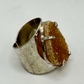 Brazil Druzy Ring Silver Plated