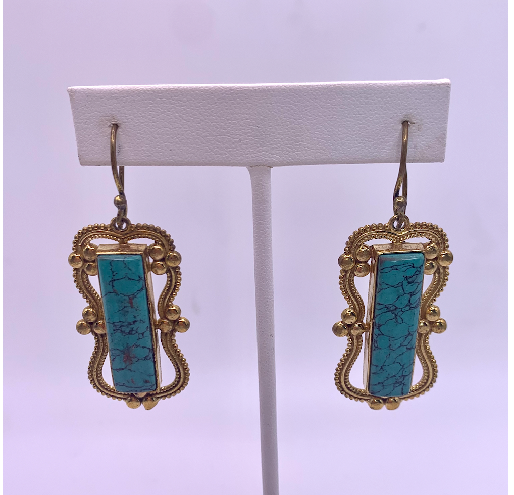 Turquoise Deco Earrings