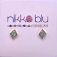 Diamond Shape Opal Earrings