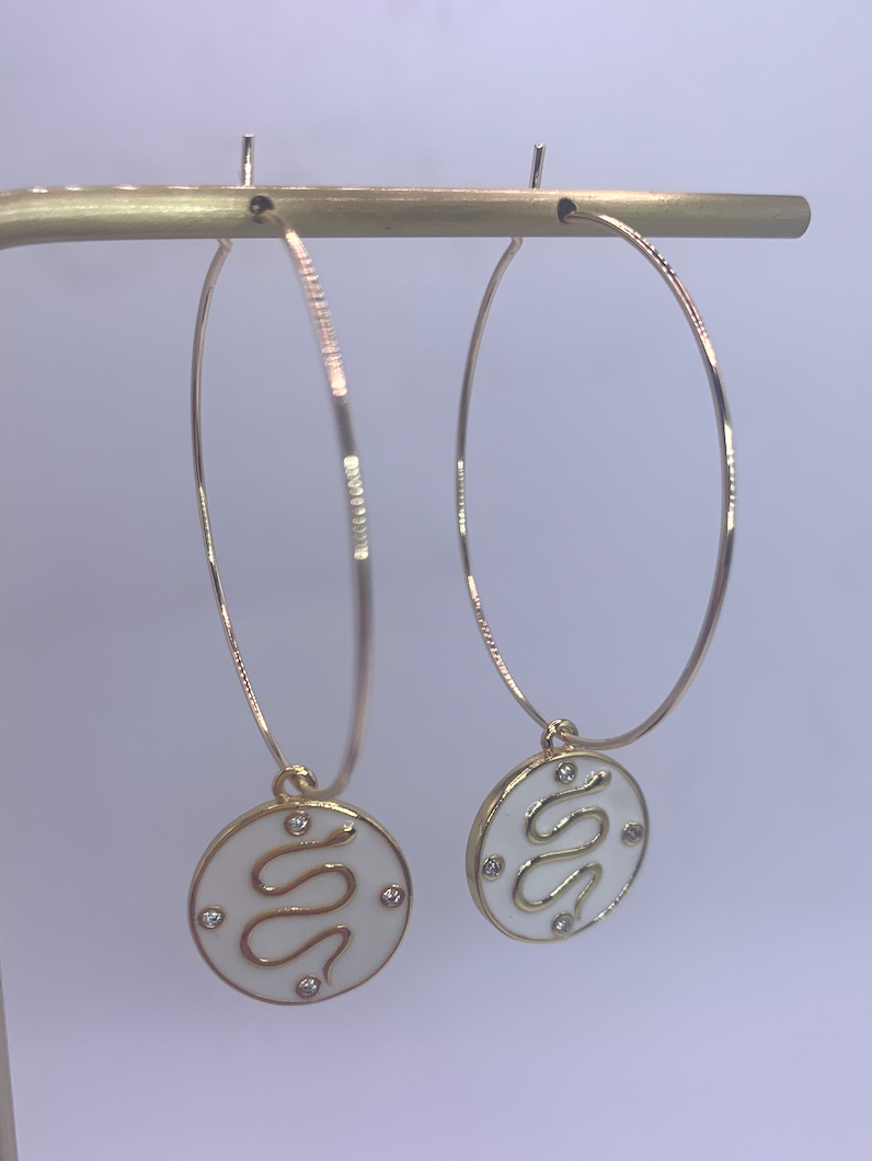 Charmed Hoop Snake Earrings