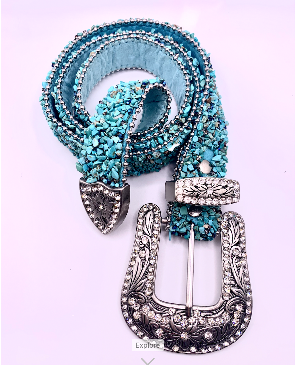 Turquoise Rhinestone Belt Turquoise Stone Belt – Nikko Blu Boutique